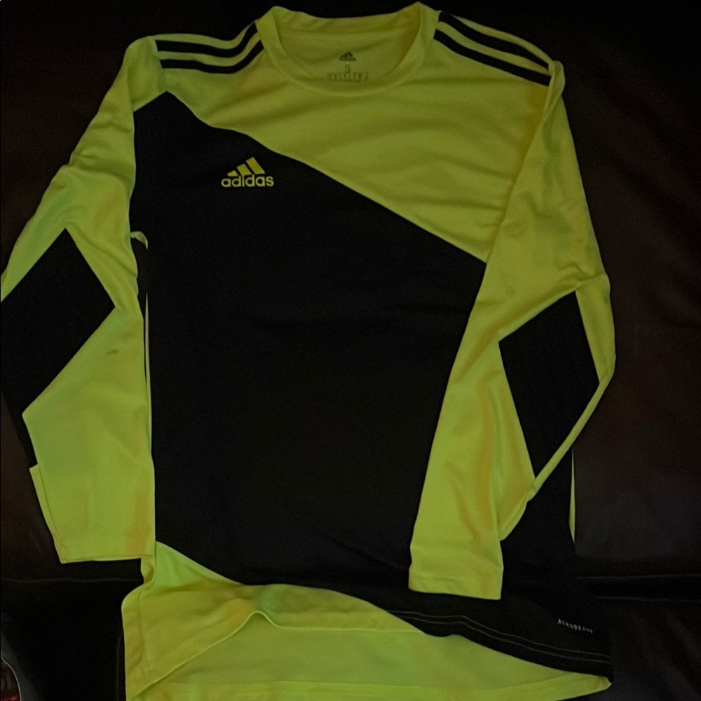 Adidas Neon Yellow and Black Long Sleeve Soccer ⚽️